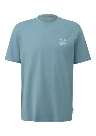 Q/S designed by - T-Shirt mit Print blau - Gr. - XXL