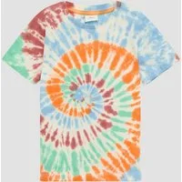 s.Oliver Kurzarmshirt T-Shirt T-Shirt aus Baumwolle mit Batikeffekt