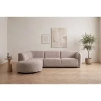 Home affaire Ecksofa OSTRUP Rundsofa, L-Form, Naturtöne, Boucle oder Chenille, Breite 273 cm, organische Form mit sanften Rundungen