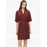 s.Oliver Midikleid Kleid Strukturiertes Jersey-Kleid mit Gürtel und Knopfleiste