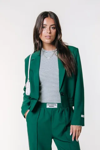 Colourful Rebel - Zoe Gathered Bottom Blazer green - Gr. - S