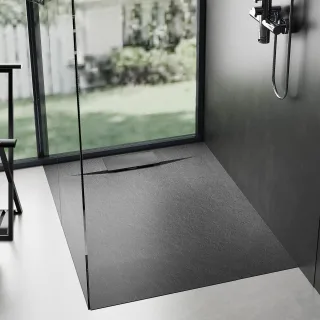 Neuesbad Duschwanne Bazalt Black 90x90 NB1RE91781