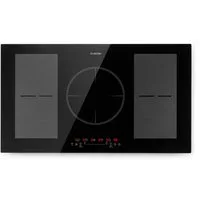 Klarstein Induktions-Kochfeld Delicatessa 90 Flex Induktionskochfeld 90 cm 5 Zonen 7400 W, Einbau Induktionsherd autark 5 Kochfelder Platten Induktionskochfeld