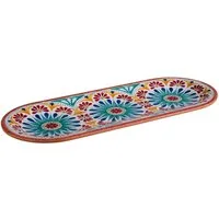 APS Teller Arabesque, Terrakottaoptik, spülmaschinengeeignet, Länge 38 cm