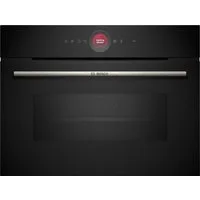 BOSCH Einbau-Mikrowelle CMG7241B1, Grill, Ober-/Unterhitze, Heißluft, 45 l, Innovativer digitaler Bedienring & smarte Abschaltautomatik