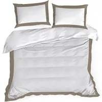 Eurofirany Bettwäsche LAURA ELIZA, 55 % Baumwolle, 45 % Polyester, 3 teilig, mit dekorative Kante oder Rüsche, atmungsaktiv