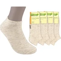 Die Sockenbude Sneakersocken LEINEN (Bund, 8-Paar, beige melange) Baumwolle mit Leinen