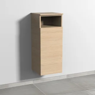 Sanipa 3way Mittelschrank mit 1 Tür und 1 offenem Fach, Eiche-Nordic, SM13348 SM13348