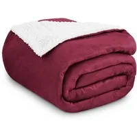 Wohndecke in Lammfell-Optik Kuscheldecke weich & flauschig - Sherpa Fleecedecke, Gräfenstayn, Warme Wolldecke & Sofaüberwurf Tagesdecke für Couch & Sofa