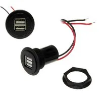 Adapter Universe KFZ Auto Doppel USB 5V 2 x 2,5A Einbausteckdose 12-24V Universal KFZ-Adapter