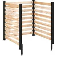 KOMFOTTEU Gartenzaun, (3-St), Steckzaun Holzzaun mit 4 Pfählen