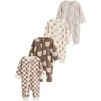 Next Schlafoverall Babyschlafanzüge mit Zweiwege-RV, 4er-Pack (4-tlg)