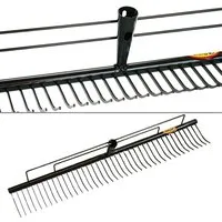 Polar Garten Rechen XL Rasenrechen 100 cm 56 Zinken, 100 cm Arbeitsbreite, (1 St), für gleichmäßige Rechenarbeit