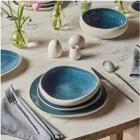 Karaca Geschirr-Set Karaca Earth Collection Galactic Oscar 55 Teilig Geschirrset 12 Person, 12 Personen, Reaktiv Steingut