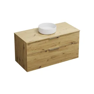 Burgbad Keramik Waschtisch-Set Eqio Eiche Dekor Urban/Alpinweiss, SGUM120F5662C0001 SGUM120F5662C0001