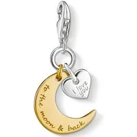 THOMAS SABO Charm-Einhänger Mond & Herz I LOVE YOU TO THE MOON & BACK