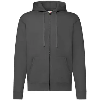 Fruit of the Loom - "Classic" Kapuzenpullover, Mit Reißverschluss für Herren (Hellgrau)