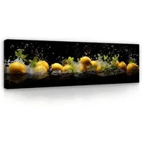 Wallarena Leinwandbild Natur - Mehrfarbig - Wohnzimmer, Mehrfarbig, 145x45x3cm