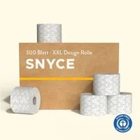 SNYCE Toilettenpapier NiceCube mit modernem Design-Aufdruck - 3-lagig mit 300 Blatt je Rolle (15-St)