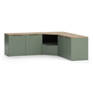 Vicco Wohnwand, Grün, Holzwerkstoff, Rechteckig, 68x50x68 cm, Wohnzimmer, Wohnwände, Anbauwände