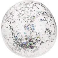 Out of the Blue Wasserball Strandball aufblasbar mit silber Glitter Beach Ball Wasserball (1-St), mit Glitter-Füllung