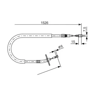 Bosch Handbremsseil hinten Mercedes Sprinter VW Lt 1987477859