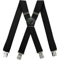 MIRROSI Hosenträger 4cm Breites X-Form mit extra Starken Clipverschluß (hoher Tragekomfort) Länge verstellbar für Damen und Herren