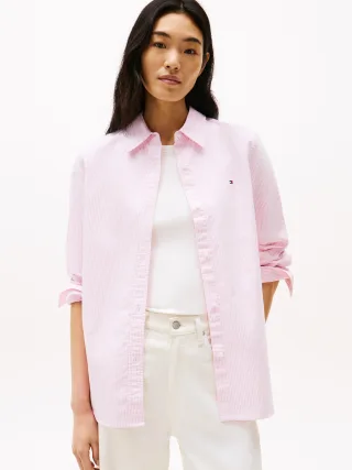 OXFORD RELAXED LS SHIRT Mid Pink - Gr. - 44