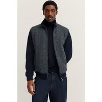 bugatti Sweatjacke Regular Fit mit Stehkragen und aus Baumwollmix