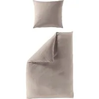 BIERBAUM Bettwäsche Elegant uni, Mako-Satin, 2 teilig, Mako-Satin, 100 % Baumwolle, Uni, pflegeleicht