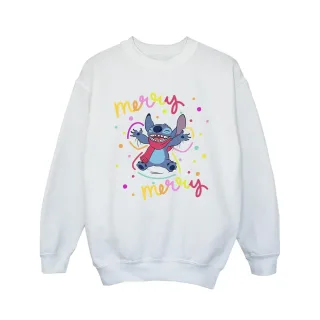 Disney - "Lilo & Stitch Merry Rainbow" Sweatshirt für Mädchen (Weiß)