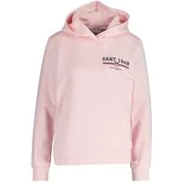 Gant Hoodie REG GRAPHIC HOODIE gerippte Abschlüsse, Kapuze ohne Kordel