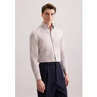 seidensticker Businesshemd Schwarze Rose Slim 1/1 Covered-Button-Down-Kragen Karo