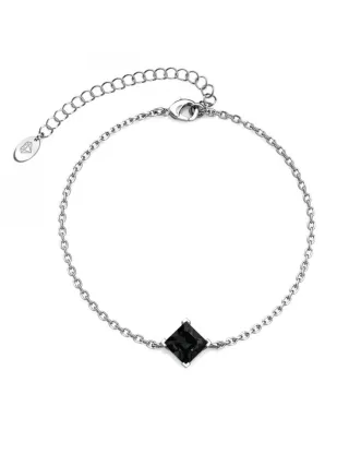 Calle-Armband - Silber und Schwarz