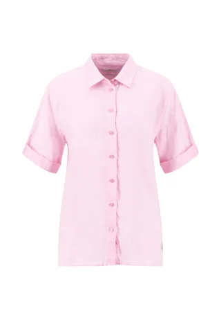 FYNCH-HATTON - BLOUSE 1/2 SLEEVE LINEN MELANGE sorbet rose - Gr. - 38