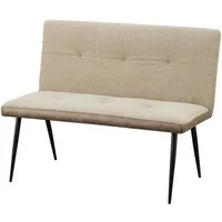 HTI-Living Polsterbank 2-Sitzer Bank Antikbraun/Taupe Joschka (Stück, 1-St., 1 Sitzbank), Küchenbank Sitzbank
