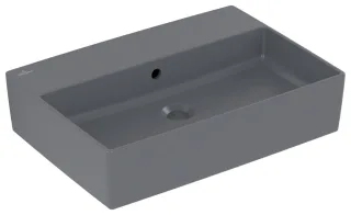 Villeroy & Boch Aufsatzwaschbecken Memento 2.0 600x420mm, mit Überlauf Graphite cplus 4A0762i4