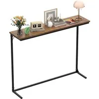 JEOBEST Konsolentisch Beistelltisch, Schmaler Sofatisch, Kleiner Ausstellungstisch, (1-St.Flurtisch,Stahlrahmen) 100x24x80cm für Kleinen Raum,Eingang,Flur
