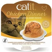 Catit Dinner Huhn mit Leber & Süßkartoffel 80 g, Trockenfutter für: Katze