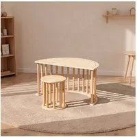 HOME DELUXE Klettergerüst 3 in 1 Kinderwippe NALAN inkl. Hocker und Auflage, (3-St), einsetzbar als: Wippe, Tisch, Kletterbogen oder Bude