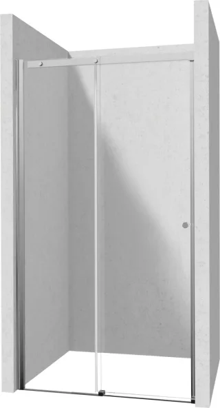 Neuesbad SLIDING Dusche DOOR Chrom 110CM mit Weissglas NB1DEKTSP011P1