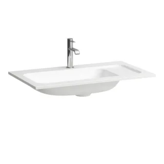 Laufen Meda Waschtisch H8141177571111 77,5x44,5cm, aus Marbond, ohne Überlauf, mit Hahnloch, weiß matt