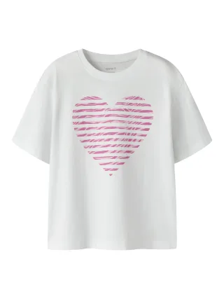 NAME IT - NKFFAHIRAZ SS NREG TOP BOX Bright White - Gr. - 140