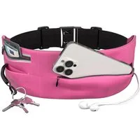 EAZY CASE Laufgürtel Universal Sport Bauchtasche Breit Wasserabweisende Hüfttasche Bauchtasche Laufgürtel Joggingtasche Pink