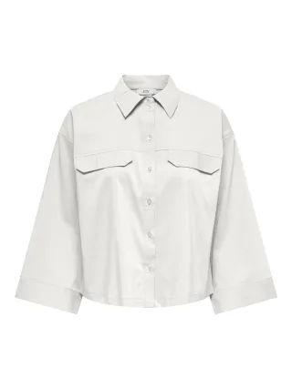 JDY - JDYMIO 7/8 BOXY SHIRT WVN Cloud Dancer - Gr. - S
