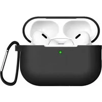 CoolGadget Kopfhörer-Schutzhülle Basic Silikon Hülle für AirPods Pro 2 Schutzhülle mit Karabiner, Soft Touch Case, stoßfest, rutschfest, 360° Schutz, kabellos ladbar