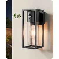 EDISHINE Außen-Wandleuchte mit Bewegungsmelder, ohne Leuchtmittel, moderne Wandlampe für Garten, Fassade und Haustür