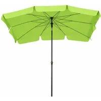 BURI Sonnenschirm Sonnenschirm Gartenschirm Limette 210x140 cm Rechteckig Kippbar