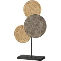Casablanca by Gilde Dekoobjekt Skulptur rund Esculpida naturfarben H. 44 cm (1 St)