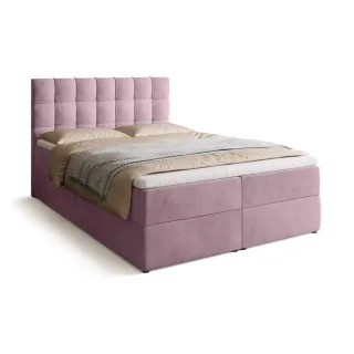 Bromarkt Boxbett, Rosa, Textil, H3, Höhe ca. 18 cm, 140x200 cm, Schlafzimmer, Betten, Boxspringbetten